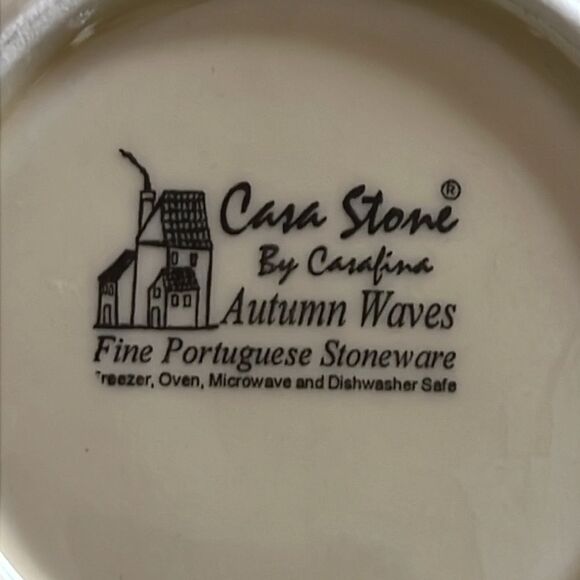 Casafina Casa Stone Covered Casserole Dish - Autumn Waves Portuguese Stoneware. - Picture 8 of 9